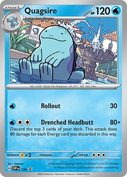Quagsire, Pokémon card PR-SV 156 — SVP Black Star Promos set
