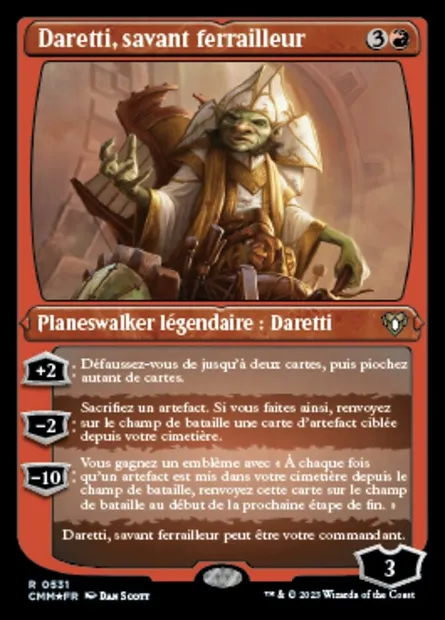 Daretti, savant ferrailleur, carte Magic CMM 531 — extension Commander Masters