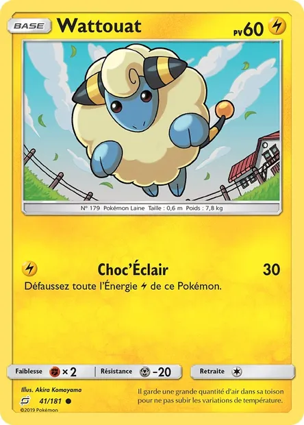 Wattouat, carte Pokémon TEU 41 — extension Duo de Choc