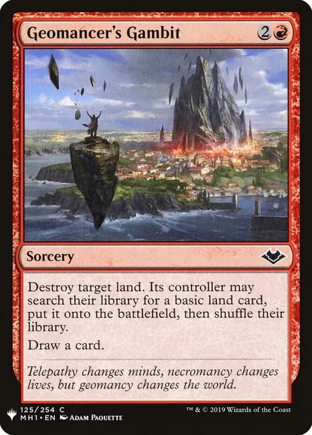 Geomancer's Gambit, Magic card PLST MH1-125 — The List set