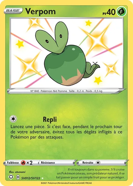 Verpom, carte Pokémon SHF SV012 — extension Destinées Radieuses