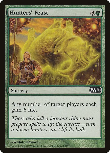 Hunters' Feast, Magic card M11 182 — Magic 2011 set