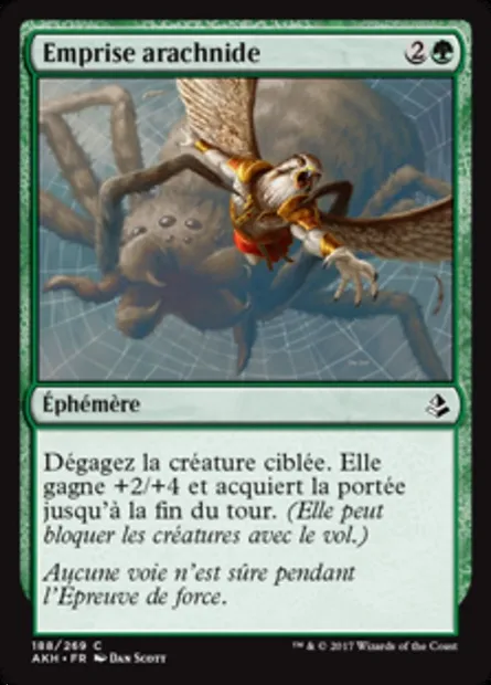 Emprise arachnide, carte Magic AKH 188 — extension Amonkhet