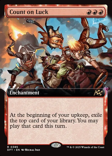 Count on Luck, Magic card DFT 385 — Aetherdrift set