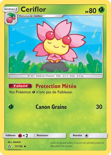 Ceriflor, carte Pokémon UPR 11 — extension Ultra-Prisme
