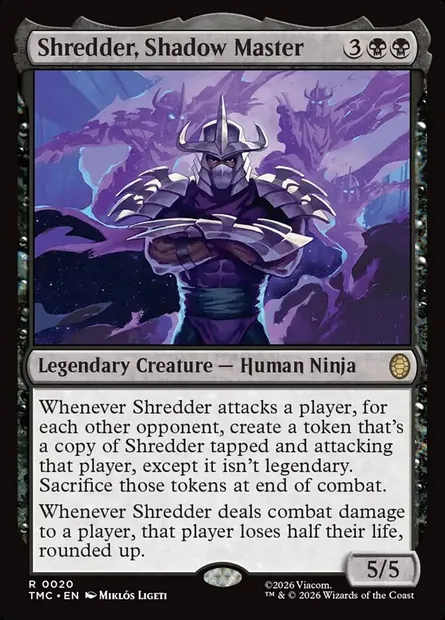 Shredder, Shadow Master, Magic card TMC 20 — Teenage Mutant Ninja Turtles Eternal set