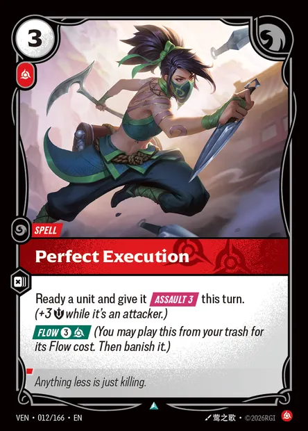 Perfect Execution, Riftbound card VEN 012 — Vendetta set