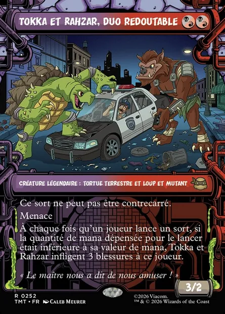 Tokka et Rahzar, duo redoutable, carte Magic TMT 252 — extension Teenage Mutant Ninja Turtles