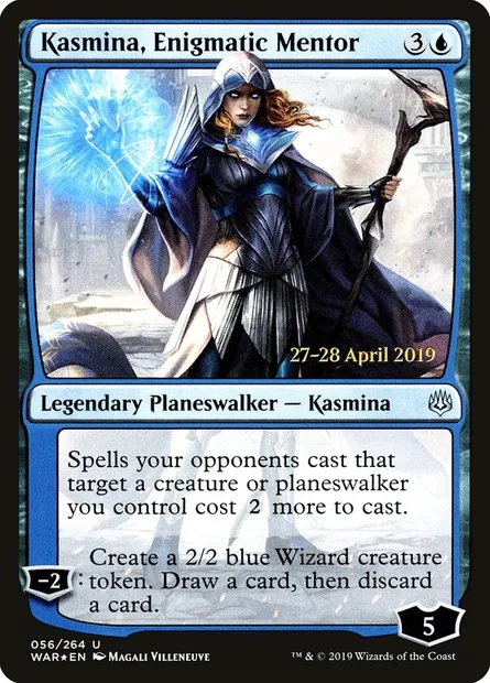 Kasmina, mentor énigmatique, carte Magic PWAR 56s — extension War of the Spark Promos