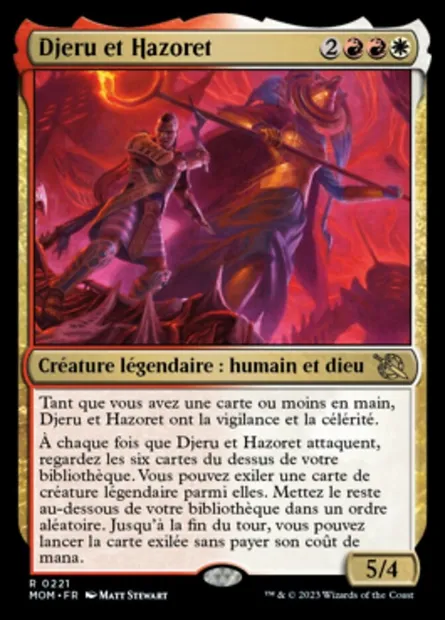 Djeru et Hazoret, carte Magic MOM 221 — extension L'invasion des machines