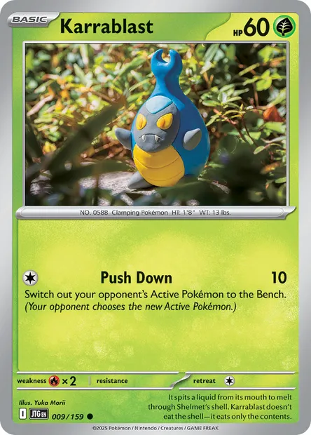 Karrablast, Pokémon card JTG 009 — Journey Together set