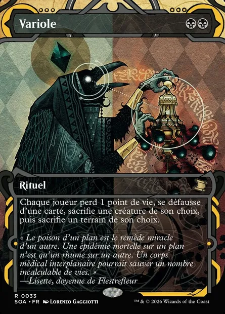 Variole, carte Magic SOA 33 — extension Secrets of Strixhaven Mystical Archive