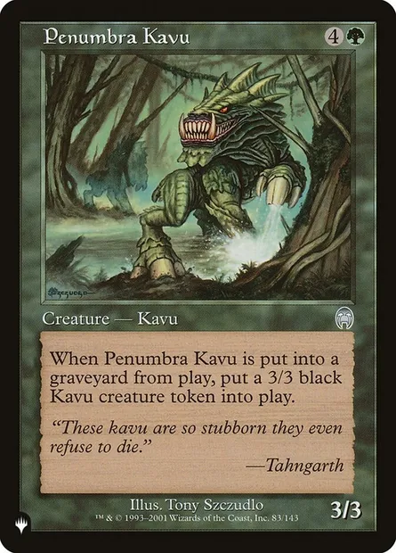 Penumbra Kavu, Magic card PLST APC-83 — The List set