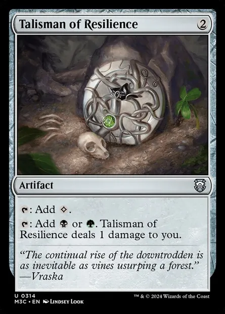 Talisman of Resilience, Magic card M3C 314 — Modern Horizons 3 Commander set