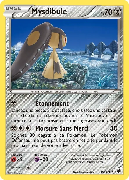 Mysdibule, carte Pokémon PLF 80 — extension Glaciation Plasma