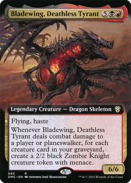 Bladewing, Deathless Tyrant, Magic card DMC 85 — Dominaria United Commander set
