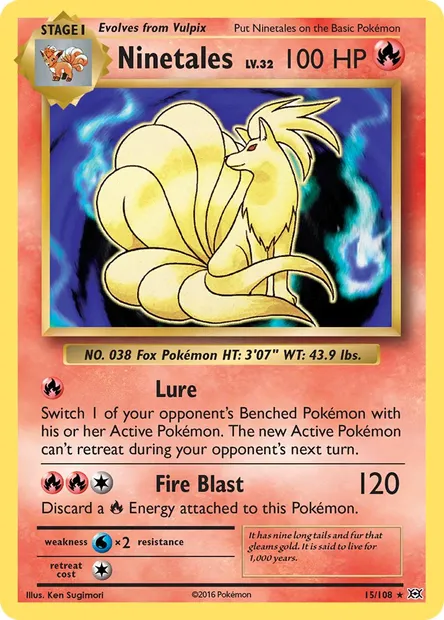Ninetales, Pokémon card EVO 15 — Evolutions set