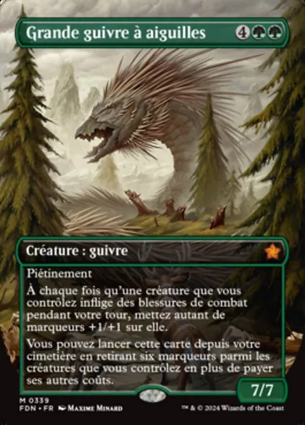 Grande guivre à aiguilles, carte Magic FDN 339 — extension Foundations