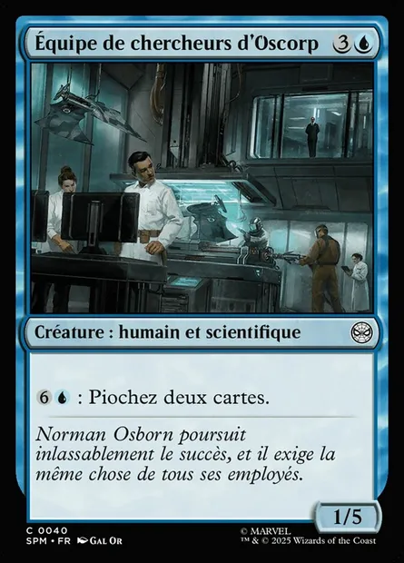 Équipe de chercheurs d'Oscorp, carte Magic SPM 40 — extension Marvel's Spider-Man