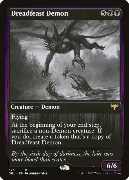 Dreadfeast Demon, Magic card DBL 375 — Innistrad: Double Feature set