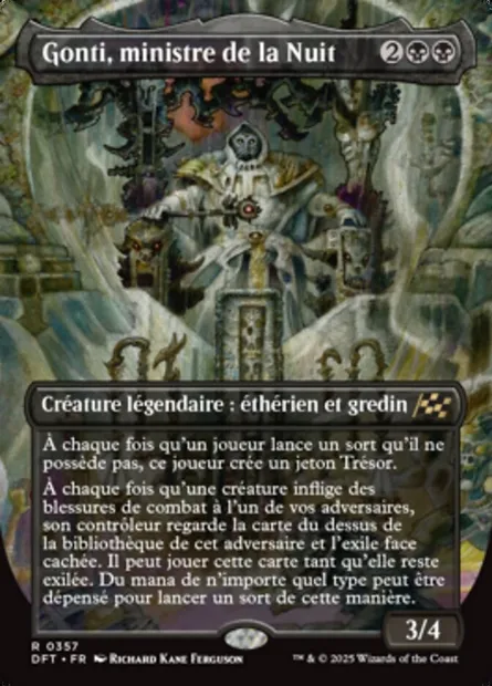 Gonti, ministre de la Nuit, carte Magic DFT 357 — extension Aetherdrift