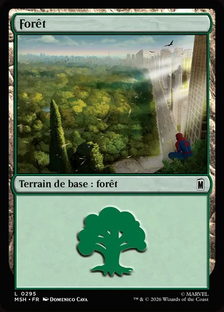 Forêt, carte Magic MSH 295 — extension Marvel Super Heroes