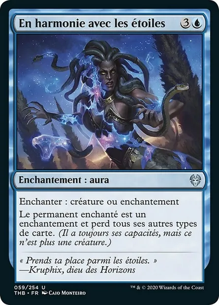 En harmonie avec les étoiles, carte Magic THB 59 — extension Theros Beyond Death