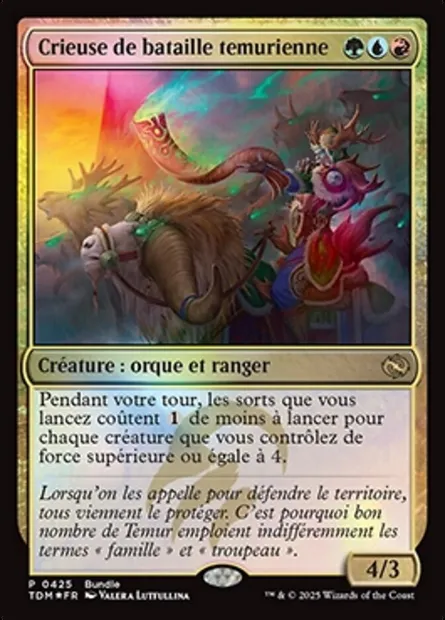 Crieuse de bataille temurienne, carte Magic TDM 425 — extension Tarkir: Dragonstorm