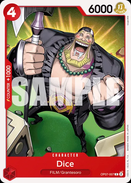 Dice, carte One Piece OP07-007 — extension 500 YEARS IN THE FUTURE