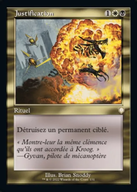 Justification, carte Magic BRC 131 — extension The Brothers' War Commander