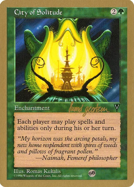City of Solitude, Magic card WC97 sg102sb — World Championship Decks 1997 set