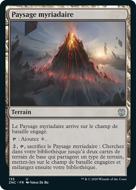 Paysage myriadaire, carte Magic ZNC 135 — extension Zendikar Rising Commander