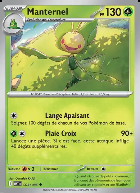 Manternel, carte Pokémon WHT 003 — extension Flamme Blanche
