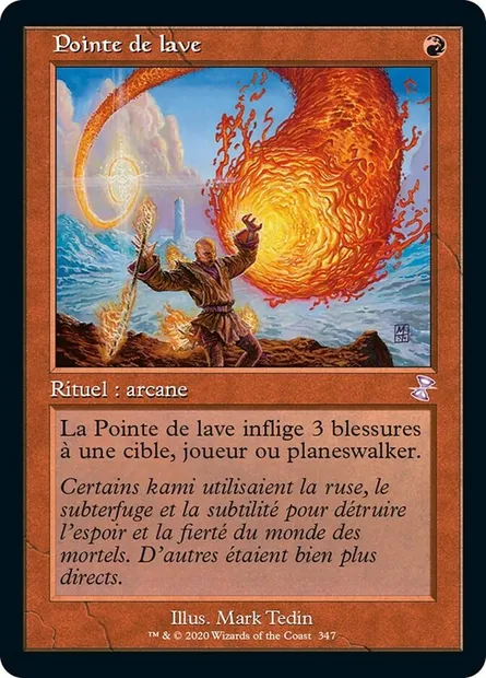 Pointe de lave, carte Magic TSR 347 — extension Spirale Temporelle Remastered