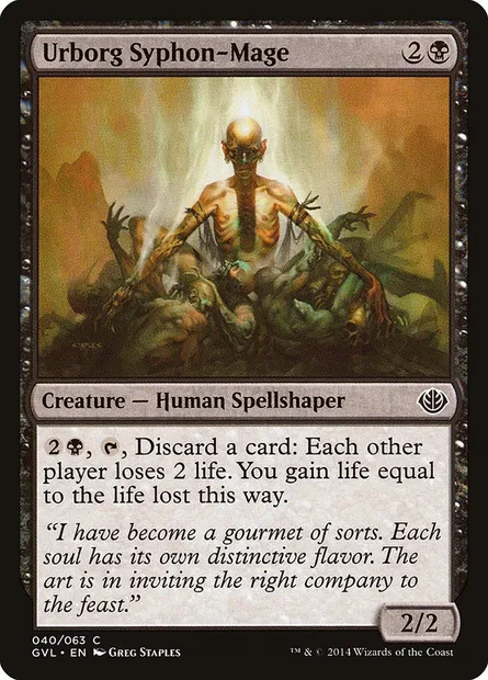 Siphonmage d'Urborg, carte Magic GVL 40 — extension Duel Decks Anthology: Garruk vs. Liliana