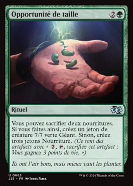 Opportunité de taille, carte Magic J25 663 — extension Foundations Jumpstart