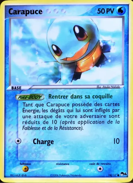 Carapuce, carte Pokémon P4 14 — extension POP Série 4