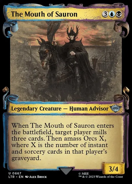 La Bouche de Sauron, carte Magic LTR 667 — extension Le Seigneur des Anneaux : chroniques de la Terre du Milieu