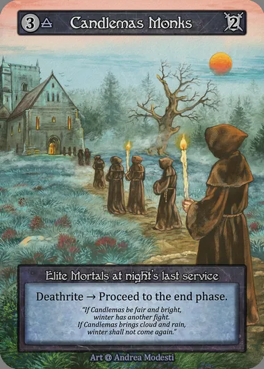 Candlemas Monks, Sorcery card ALP 035 — Alpha set