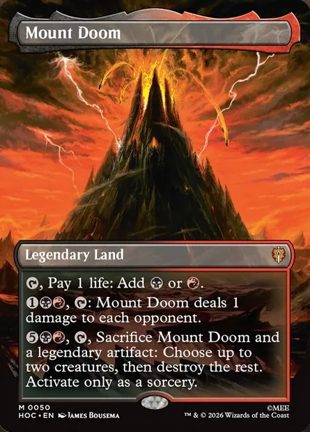 Mount Doom, Magic card HOC 50 — The Hobbit Eternal set