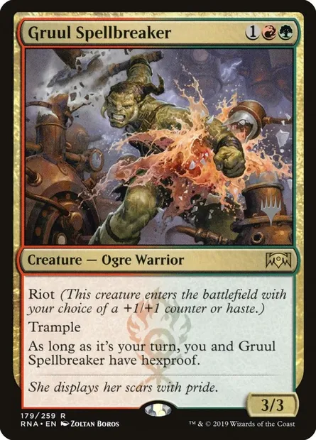 Brisesort des Gruul, carte Magic PRNA 179p — extension Ravnica Allegiance Promos