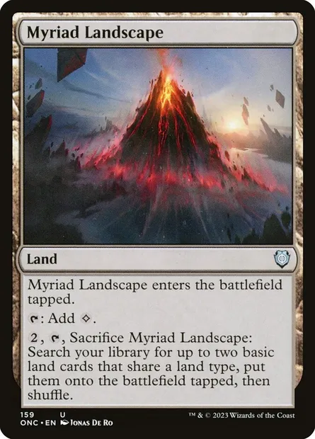 Myriad Landscape, Magic card ONC 159 — Phyrexia: All Will Be One Commander set