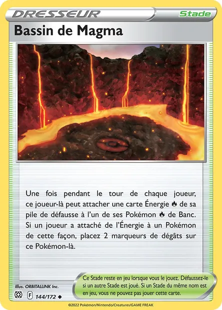 Bassin de Magma, carte Pokémon BRS 144 — extension Stars Étincelantes