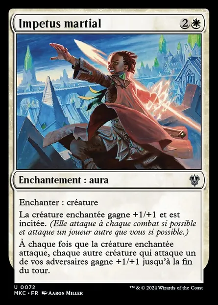 Impetus martial, carte Magic MKC 72 — extension Murders at Karlov Manor Commander