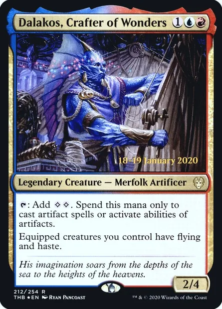 Dalakos, Crafter of Wonders, Magic card PTHB 212s — Theros Beyond Death Promos set