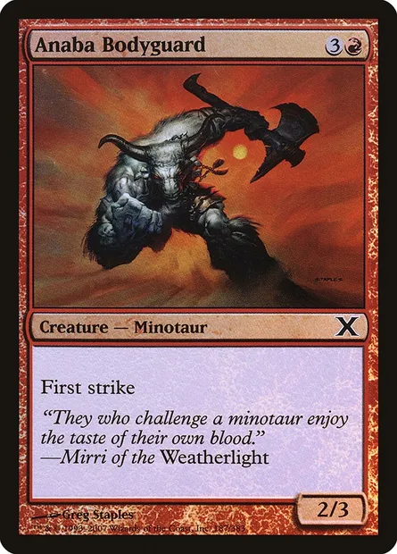 Anaba Bodyguard, Magic card 10E 187★ — Tenth Edition set