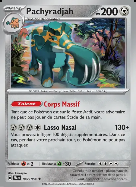 Pachyradjah, carte Pokémon SFA 042 — extension Fable Nébuleuse