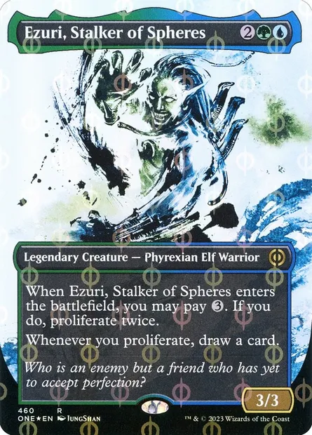 Ezuri, Stalker of Spheres, Magic card ONE 460 — Phyrexia: All Will Be One set