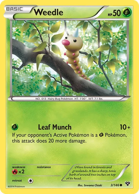 Weedle, Pokémon card XY 3 — XY set