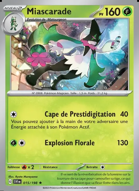 Miascarade, carte Pokémon SVI 015 — extension Écarlate et Violet